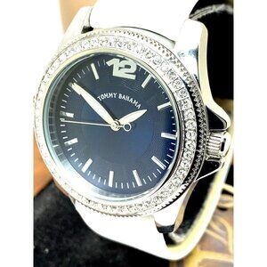 Tommy Bahama Women's Watch TB4058 Riviera Blue Dial Quartz 35mm White Le…